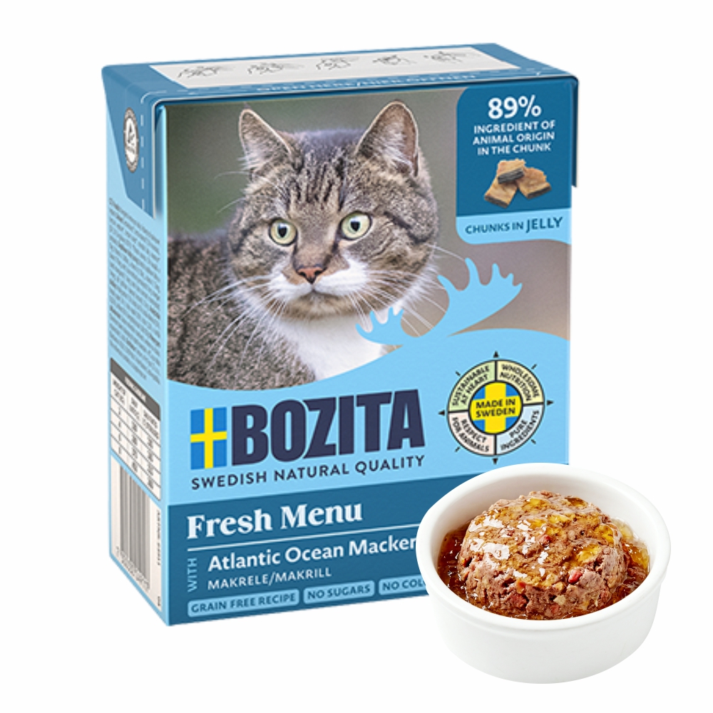BOZITA dla kota kawałki w galarecie z makrelą 370g